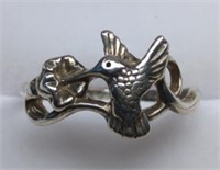 Vintage Sterling Hummingbird Ring