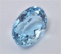 Blue Topaz Oval Gemstone
