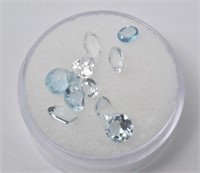 (10) Small Aquamarine Gemstones