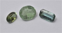 (3) Small Emerald Gemstones