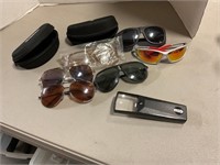 Assorted sunglasses & cases