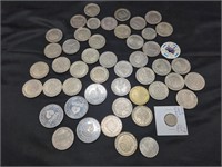 Collection of vintage casino tokens