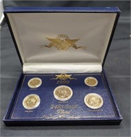 1999 24K Gold Plated US Coin collection in case