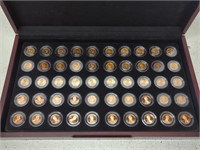 Complete set of 50 Proof Lincoln Cent coins