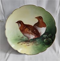 Limoges France Hand painted plate by Gancy