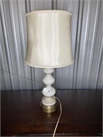 Vintage Porcelain Table Lamp Hand Painted Floral