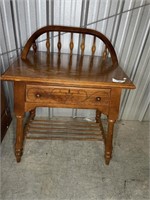 Beside Oak Table w Spindles By Manor House