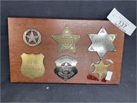 Collection Of Mounted Sheriff, Marshall  Badges