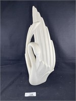 Hagar Bisque White Texture Swan Sculpture