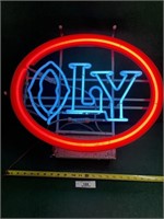"Oly" Beer Neon Sign - WORKS! (no shipping)