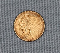 1927 Indian Head $2.50 Quarter Eagle Gold Coin