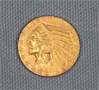 1911 Indian Head $5 Half Eagle Gold Coin