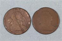 (2) 1802 Draped Bust Large Cents