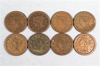 (8) Liberty Head Large Cents