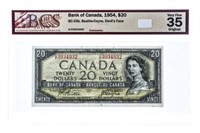 Bank of Canada , 1954 $20 Devil's Face, VF35 BCS