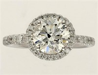 2.00 Ct Diamond Round Halo Engagement Ring