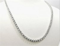 $15,280 5.70 Ct Diamond Tennis Necklace 14 Kt