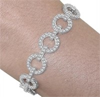 $ 10,820 3.50 Ct Round Diamonds Modern Bracelet