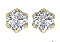 .50 Ct Diamond Stud Earrings 14 Kt