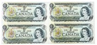 Bank of Canada, Lot 4 1973 $1 - AAX Choice UNC