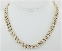 $ 30,000 13.75 Ct Diamond Cuban Link Chain 9 MM