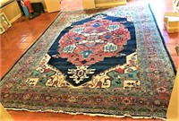 Blue and Pink Woven Area Rug