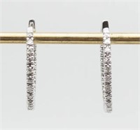 $ 6700 2.00Ct Inside Out Diamond Hoop Earrings