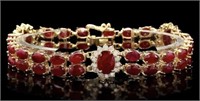 AIGL $ 23,730 33.20 Cts Ruby Diamond Bracelet