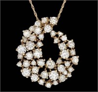 AIGL $ 8600 3.70 Cts Natural Diamond Pendant