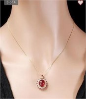 AIGL Certified 8.66 Cts Natural Ruby Diamond