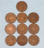 (10) Two-Cent Pieces