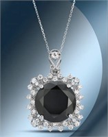 AIGL $ 7146 11.15 Cts Black Diamond Pendant