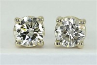 .50 Ct Diamond Stud Earrings 14 Kt