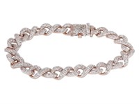 $ 13,000 6.20 Ct Infinity Diamond Bracelet 10 MM