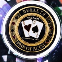 24kt G.P. Poker Card Guard Casino Medallion on Gic