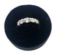 Sterling silver round briliant cut CZ eternity