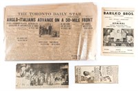 Vintage Newspaper & Ad - "The Toronto Daily Star"