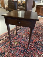 Antique dark stain work table.
