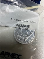 1 ounce silver round Buffalo