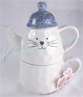 Kitty Tea Pot & Cup Set