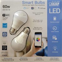 Smart Wi-Fi LED Dimmable 60W Light Bulbs