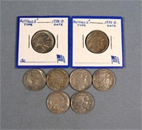 (8) D-Mint Buffalo Nickels