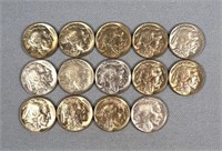 (14) Unc. Buffalo Nickels