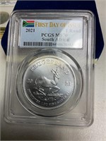 First day issue 2021 1Rand MS 70 south Africa