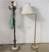 Vintage upright lamp with stone base, unsure if