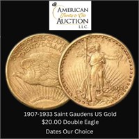 1907-1933 Saint Gaudens $20.00 Gold Double Eagle