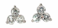 TIffany Style 1/2 ct VVS Lab Diamond Earrings