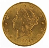 1904 Liberty Head $20.00 Gold Double Eagle