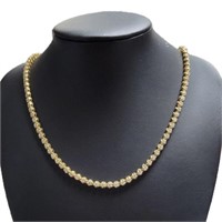 10kt Gold 7.52 ct 22" Diamond Buttercup Necklace
