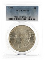 1896 Philadelphia MS63 Morgan Silver Dollar